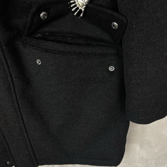 Tommy Hilfiger Men's 40L Wool Mix Overcoat Puffer Quilt Pilot Charcoal *no hood* - Picture 5 of 16